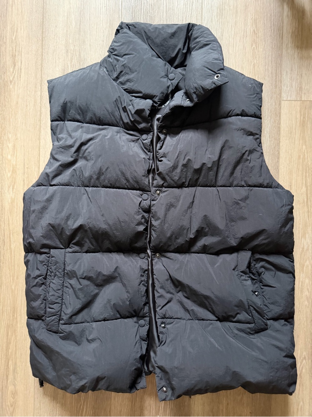 Cotton On Body The Mother Puffer Black Quilted Puffer Vest with High Collar